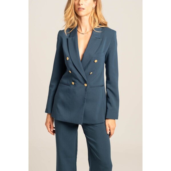 MML24-02-05-003_PETROL_2_1728385283 Γυναικείο Σταυρωτό σακάκι MONIKA  Mind Matter MML24-02-05-003-PETROL - Image 3