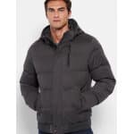 Ανδρικό μπουφάν puffer Funky Buddha FBM006-021-01 ανθρακί