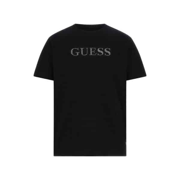 guess-camiseta-logo-frontal-negro-m4bi64k9rm1-3177308-a Ανδρική μπλούζα GUESS M4BI64K9RM1 μαύρη - Image 1