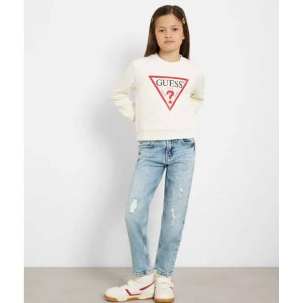 Παιδική Μπλούζα με strass Guess φούτερ J4YQ22KA6R3 off white - Image 1
