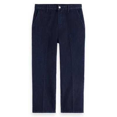 Ανδρικό παντελόνι τζιν straight cropped scotch & soda 178942 σκούρο μπλε
