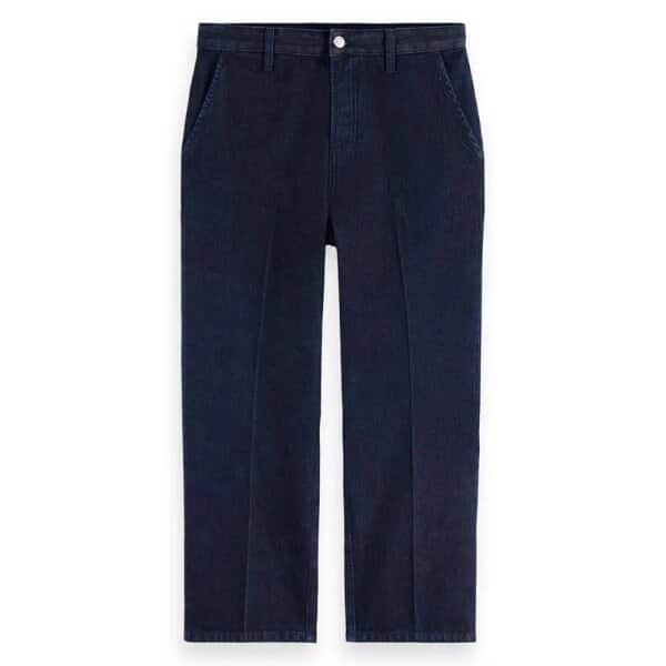 Ανδρικό παντελόνι τζιν straight cropped scotch & soda 178942 σκούρο μπλε - Image 1