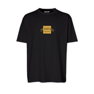 Ανδρική μπλούζα κοντό μανίκι plus size JACK&JONE 12278722 μαύρο