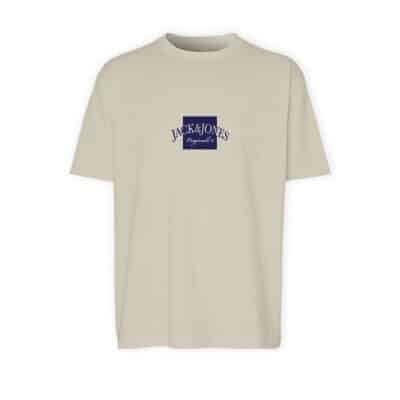 Ανδρική μπλούζα κοντό μανίκι JACK&JONES 1277888 λευκό-μπλε