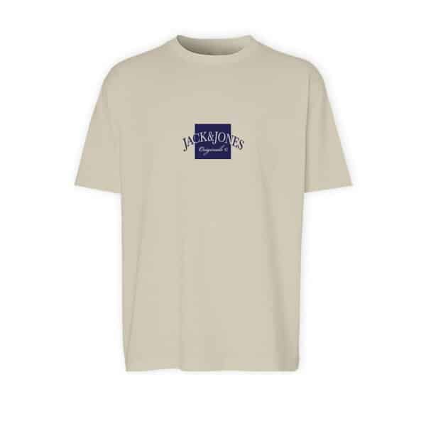 Ανδρική μπλούζα κοντό μανίκι plus size JACK&JONE 12278722 λευκό-μπλε - Image 1