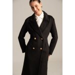 Γυναικείο Παλτό σταυρωτό με ζώνη VARSITY Mind Matter MML24-02-06-017 BLACK - Image 5