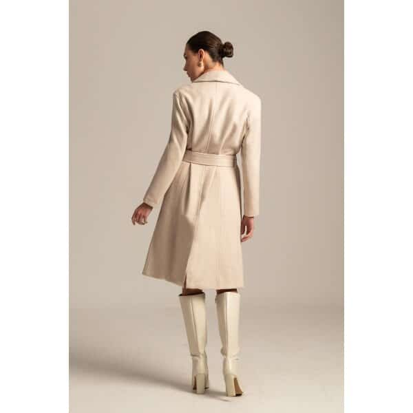 Γυναικείο Παλτό σταυρωτό με ζώνη VARSITY Mind Matter MML24-02-06-017 - Image 4