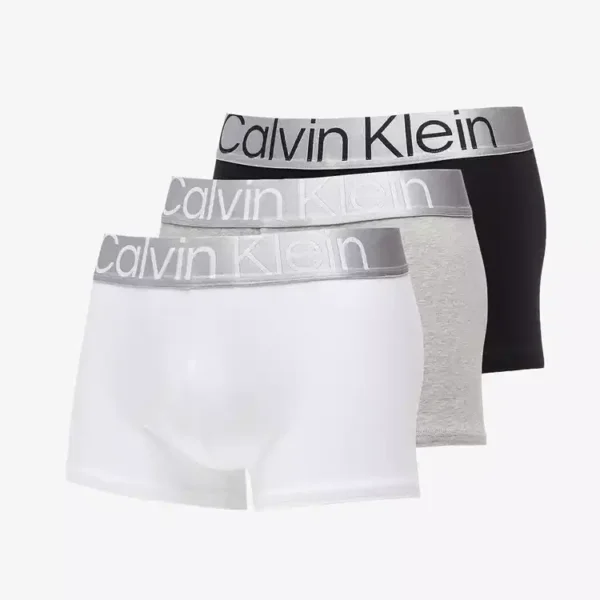 Ανδρικά Εσώρουχα CALVIN KLEIN NB3130A TRUNK 3PK Μαύρο Λευκό Γκρί S/S25 - Image 2