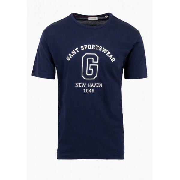 Ανδρική Μπλούζα GANT GRAPHIC SS 2003310 Μπλε - Image 1