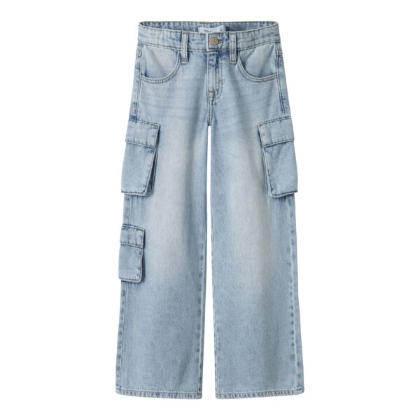 13237173_4634489_front ΠΑΙΔΙΚΟ ΤΖΙΝ ΦΑΡΔΥ ΜΕ  ΤΣΕΠΕΣ ΚΟΡΙΤΣΙ NAME IT NKFBELLA WIDE CARGO JEANS 13237173 - Image 1