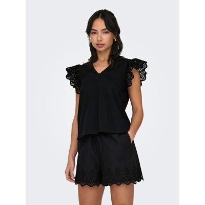 Γυναικεία μπλούζα μαύρη με V-neckline Only 15313171