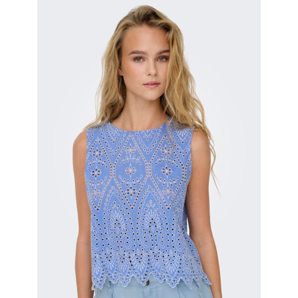 Γυναικεία μπλούζα γαλάζια αμάνικη Only 15343156 - Image 6