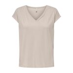Γυναικεία μπλούζα μπεζ με V-neckline Only 15343281