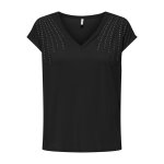 Γυναικεία μπλούζα μαύρη με V-neckline Only 15343281