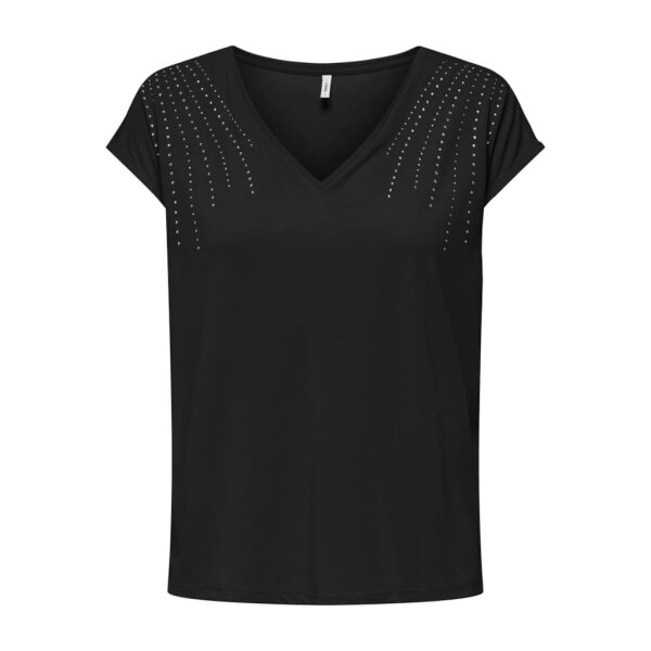 Γυναικεία μπλούζα μαύρη με V-neckline Only 15343281 - Image 1