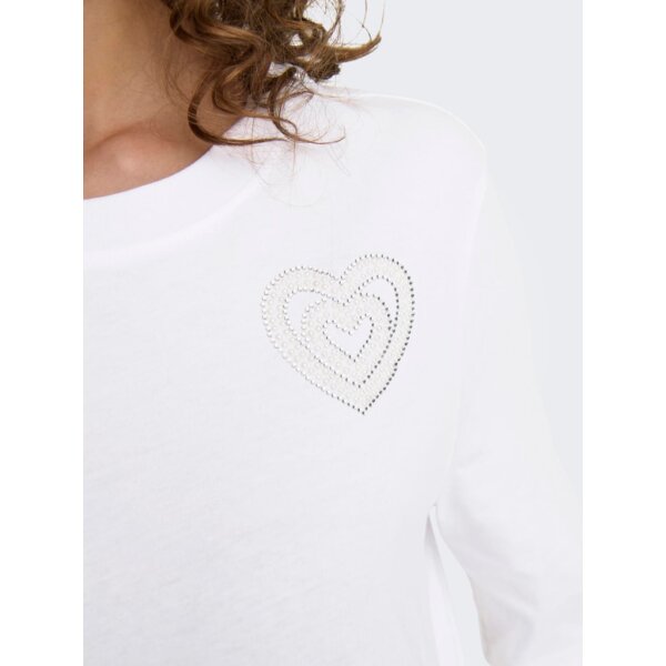 15343544_4699389_detail_1 Γυναικεία μπλούζα λευκή με καρδιά Only 15343544 - Image 4
