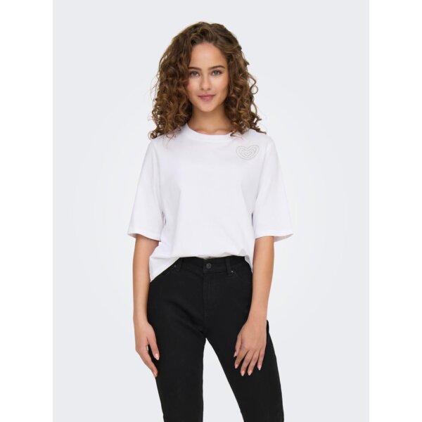 15343544_4699389_front_1 Γυναικεία μπλούζα λευκή με καρδιά Only 15343544 - Image 1