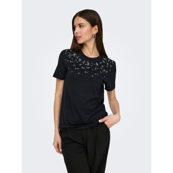 15343568_4699221_detail Γυναικεία μπλούζα μαύρη με στρας Only 15343568 - Image 3