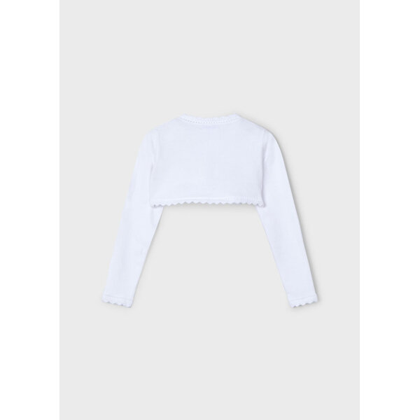 ΠΑΙΔΙΚΟ ΜΠΟΛΕΡΟ ΠΛΕΧΤΟ ΛΕΥΚΟ ΚΟΡΙΤΣΙ MAYORAL 25-00320-089 - Image 3