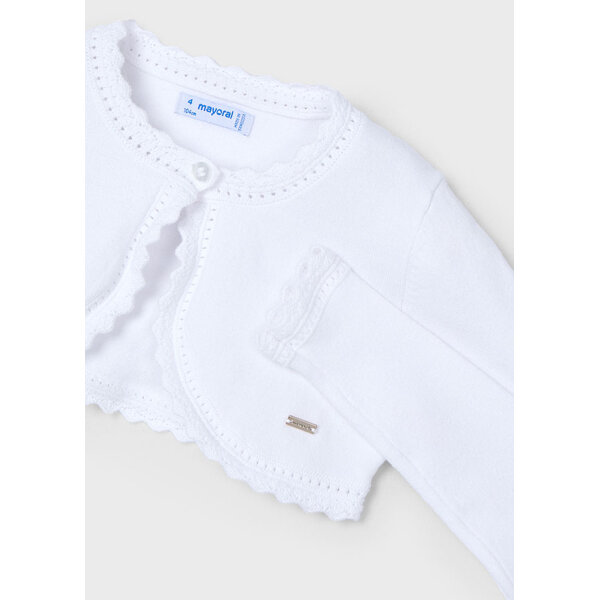 ΠΑΙΔΙΚΟ ΜΠΟΛΕΡΟ ΠΛΕΧΤΟ ΛΕΥΚΟ ΚΟΡΙΤΣΙ MAYORAL 25-00320-089 - Image 2