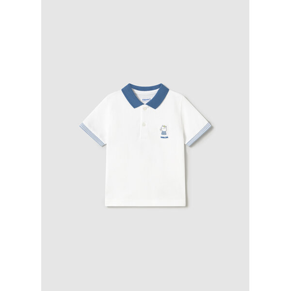 25-01108-060-L-4 ΠΑΙΔΙΚΗ ΜΠΛΟΥΖΑ ΠΟΛΟ ΛΕΥΚΟ ΑΓΟΡΙ MAYORAL 25-01108-060 - Image 1