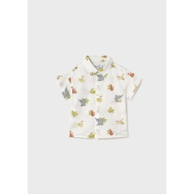 ΠΑΙΔΙΚΟ ΠΟΥΚΑΜΙΣΟ ΣΤΑΜΠΩΤΟ ΖΩΑΚΙΑ ΛΕΥΚΟ ΑΓΟΡΙ MAYORAL 25-01112-076