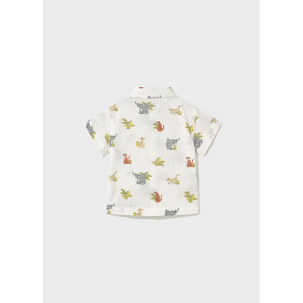 ΠΑΙΔΙΚΟ ΠΟΥΚΑΜΙΣΟ ΣΤΑΜΠΩΤΟ ΖΩΑΚΙΑ ΛΕΥΚΟ ΑΓΟΡΙ MAYORAL 25-01112-076 - Image 3