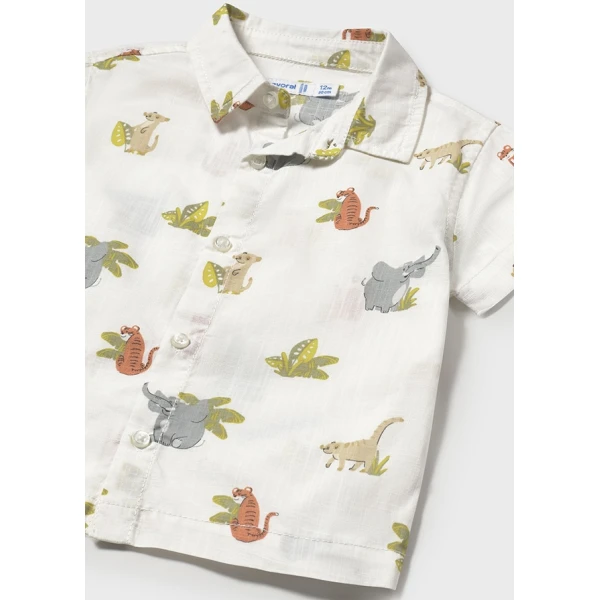 ΠΑΙΔΙΚΟ ΠΟΥΚΑΜΙΣΟ ΣΤΑΜΠΩΤΟ ΖΩΑΚΙΑ ΛΕΥΚΟ ΑΓΟΡΙ MAYORAL 25-01112-076 - Image 2