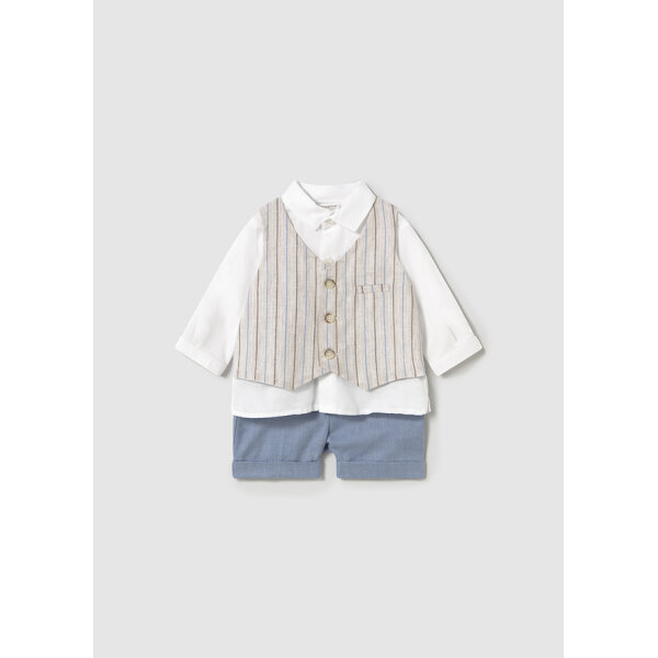 25-01212-058-L-4 ΒΡΕΦΙΚΟ ΣΕΤ ΜΕ ΒΕΡΜΟΥΔΑ ΚΑΙ ΓΙΛΕΚΟ ΜΠΛΕ ΑΓΟΡΙ MAYORAL 25-01212-058 - Image 1