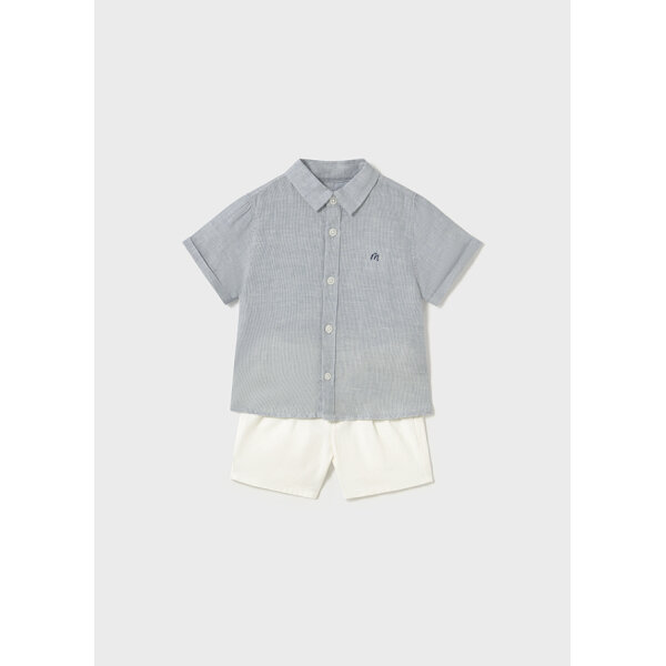 ΠΑΙΔΙΚΟ ΣΕΤ ΠΟΥΚΑΜΙΣΟ ΜΕ ΒΕΡΜΟΥΔΑ ΑΜΠΙΓΕ ΑΓΟΡΙ  MAYORAL 25-01251-031 - Image 1