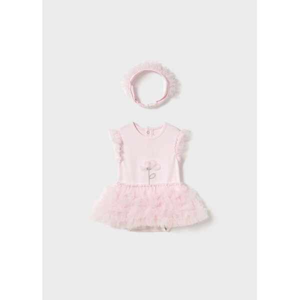 25-01756-070-L-4 ΒΡΕΦΙΚΟ ΦΟΡΜΑΚΙ ΜΕ ΤΟΥΛΙ ΚΑΙ ΣΤΕΚΑ ΚΟΡΙΤΣΙ ΡΟΖ MAYORAL 25-01756-070 - Image 1