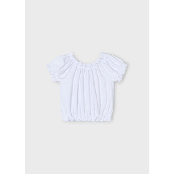 ΠΑΙΔΙΚΗ ΜΠΛΟΥΖΑ ΚΟΝΤΗ ΔΙΑΤΡΗΤΗ ΛΕΥΚΟ ΚΟΡΙΤΣΙ MAYORAL 25-03008-060 - Image 3