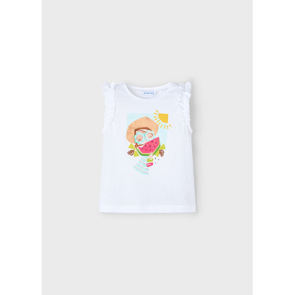 25-03021-010-L-4 ΠΑΙΔΙΚΗ ΜΠΛΟΥΖΑ ΛΕΥΚΟ ΚΟΡΙΤΣΙ MAYORAL 25-03021-010 - Image 1