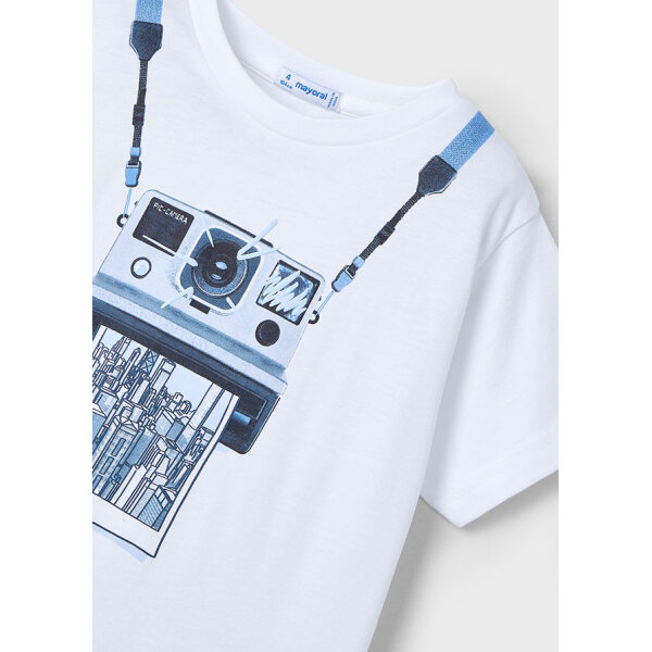 25-03044-087-L-6 ΠΑΙΔΙΚΗ ΜΠΛΟΥΖΑ ΛΕΥΚΟ ΜΕ ΤΥΠΩΜΑ ΜΠΛΕ ΑΓΟΡΙ MAYORAL 25-03044-087 - Image 2