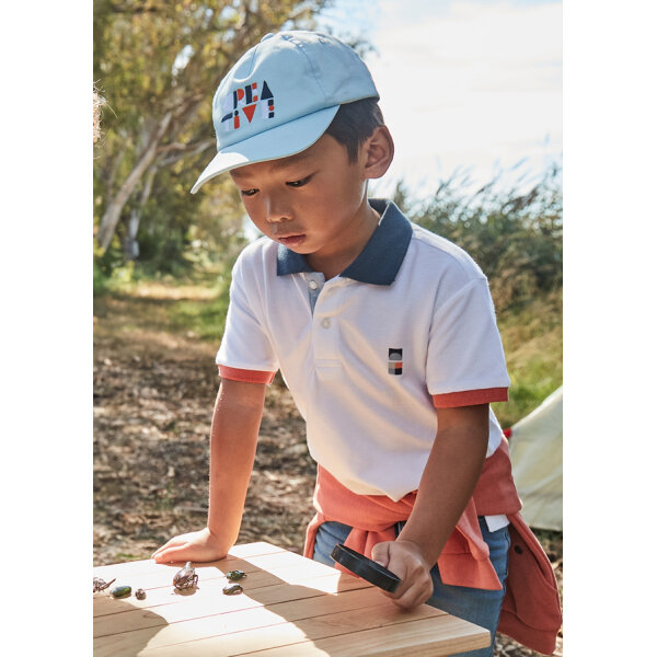 ΠΑΙΔΙΚΗ ΜΠΛΟΥΖΑ POLO ΛΕΥΚΟ  ΑΓΟΡΙ MAYORAL 25-03106-059 - Image 1