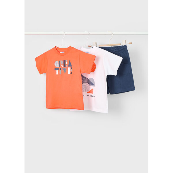 25-03602-076-L-4 ΠΑΙΔΙΚΟ ΣΕΤ  ΜΑΚΟ ΜΕ ΔΥΟ ΜΠΛΟΥΖΕΣ ΠΟΡΤΟΚΑΛΙ ΑΓΟΡΙ MAYORAL 25-03602-076 - Image 1