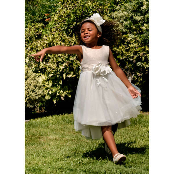 25-05032-001-M-1 Παιδικό Φόρεμα κορίτσι Λινό Εκρού  ABEL & LULA 25-05032-001 - Image 1