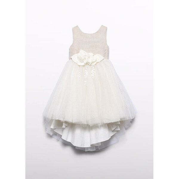25-05032-001-M-4 Παιδικό Φόρεμα κορίτσι Λινό Εκρού  ABEL & LULA 25-05032-001 - Image 3