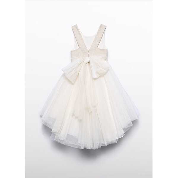 25-05032-001-M-5 Παιδικό Φόρεμα κορίτσι Λινό Εκρού  ABEL & LULA 25-05032-001 - Image 4