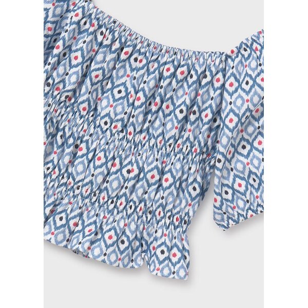 25-06025-074-L-6 ΠΑΙΔΙΚΗ ΜΠΛΟΥΖΑ ΜΠΛΕ ΣΤΑΜΠΩΤΗ   ΚΟΡΙΤΣΙ MAYORAL 25-06025-074 - Image 4