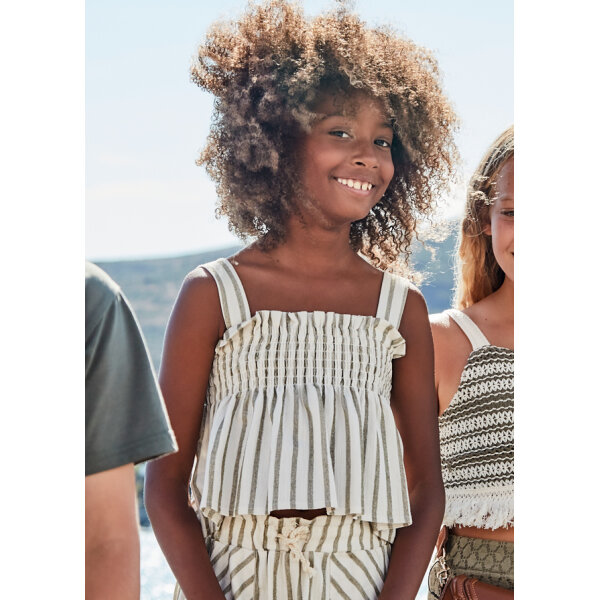 ΠΑΙΔΙΚΗ ΜΠΛΟΥΖΑ ΜΕ ΡΙΓΕΣ ΧΑΚΙ ΚΟΡΙΤΣΙ MAYORAL 25-06033-024 - Image 1