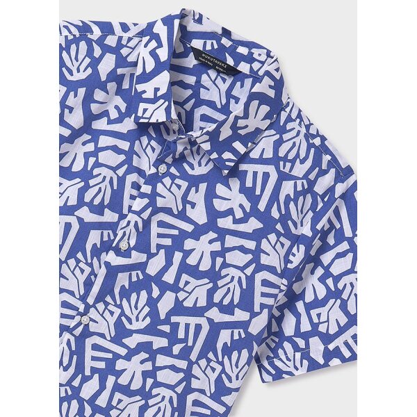 25-06138-045-L-6 ΠΑΙΔΙΚΟ ΠΟΥΚΑΜΙΣΟ ΣΤΑΜΠΩΤΟ ΜΠΛΕ ΑΓΟΡΙ MAYORAL 25-06138-045 - Image 2