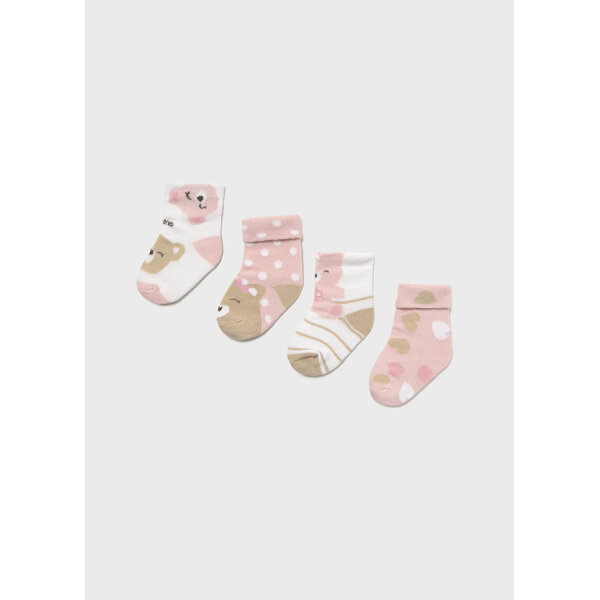 25-09867-069-L-4 ΒΡΕΦΙΚΟ ΣΕΤ 4 ΚΑΛΤΣΑΚΙΑ ΚΟΡΙΤΣΙ ΡΟΖ MAYORAL 25-09867-069 - Image 1