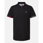 Ανδρική Μπλούζα TOMMY JEANS  TJM SLIM FLAG CUFF POLO DM0DM21306 Μαύρο