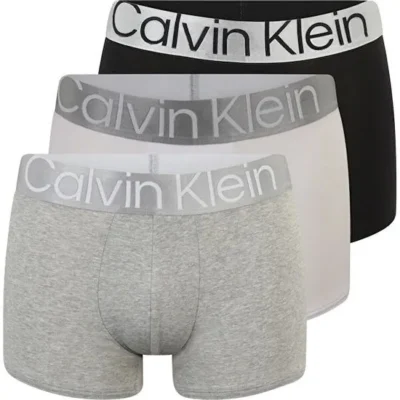 Ανδρικά Εσώρουχα CALVIN KLEIN NB3130A TRUNK 3PK Μαύρο Λευκό Γκρί S/S25