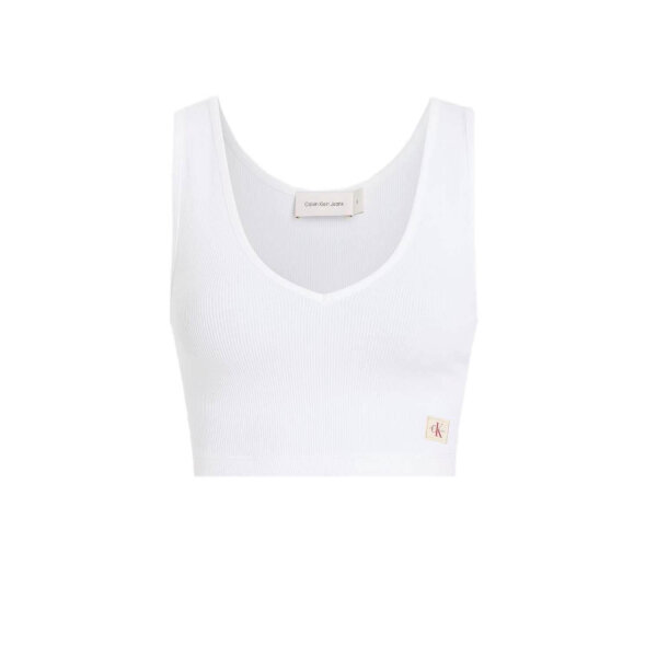 ΓΥΝΑΙΚΕΙΑ ΜΠΛΟΥΖΑ WOVEN LABEL RIB BRALETTE CALVIN KLEIN J20J225308-YAA - Image 1