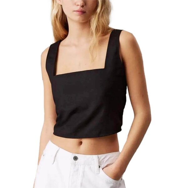 8721107555461_photo1 ΓΥΝΑΙΚΕΙΟ TOP SOFT LINEN  CALVIN KLEIN J20J225347-BEH - Image 1