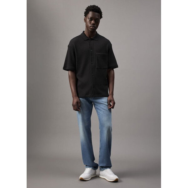 CA017910_3-fSwMh9is Ανδρική Μπλούζα CALVIN KLEIN CHUNKY WAFFLE SS HWK OVERSHIRT  J30J327273 Μαύρο - Image 2