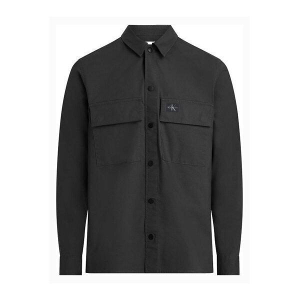 CA019843_1-FnXCENis Ανδρικό Πουκάμισο CALVIN KLEIN CARGO OVERSHIRT  J30J327584 Μαύρο - Image 1