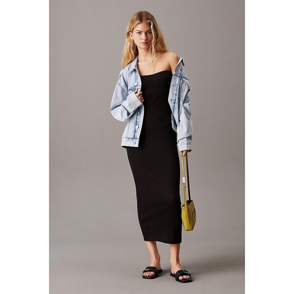 CK 6-800x1200h ΓΥΝΑΙΚΕΙΟ ΦΟΡΕΜΑ WOVEN LABEL RIB SLEEVELESS DRE CALVIN KLEIN J20J225263-BEH - Image 1